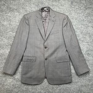 Z ZEGNA Sport Coat Suit Jacket Mens Size 38 Slim Drop 6R Blazer Windowpane